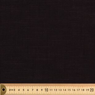 Plain 135 cm Viscose Cotton Slub Fabric Black 135 cm