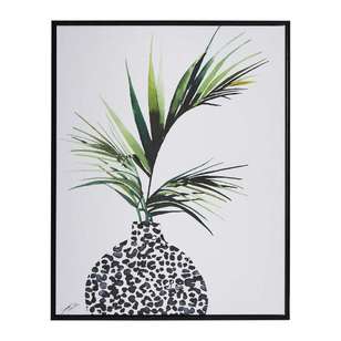 Tag Summer Thornton Areca Palm Framed Canvas Green & Black 40 x 50 cm