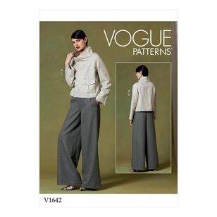 Vogue Pattern V1642 Misses' Top And Pants