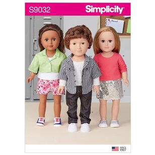 Simplicity Pattern S9032 18'' Unisex Doll Clothes