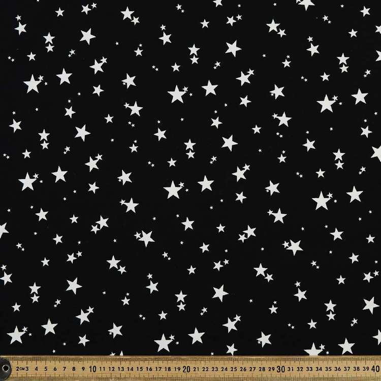 Stars Printed 148 cm Rayon Spandex Knit Fabric
