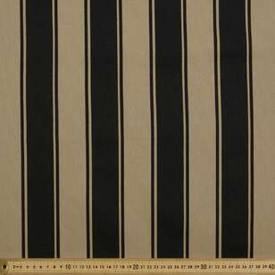 Stripe Cotton Canvas Linen Black 150 cm