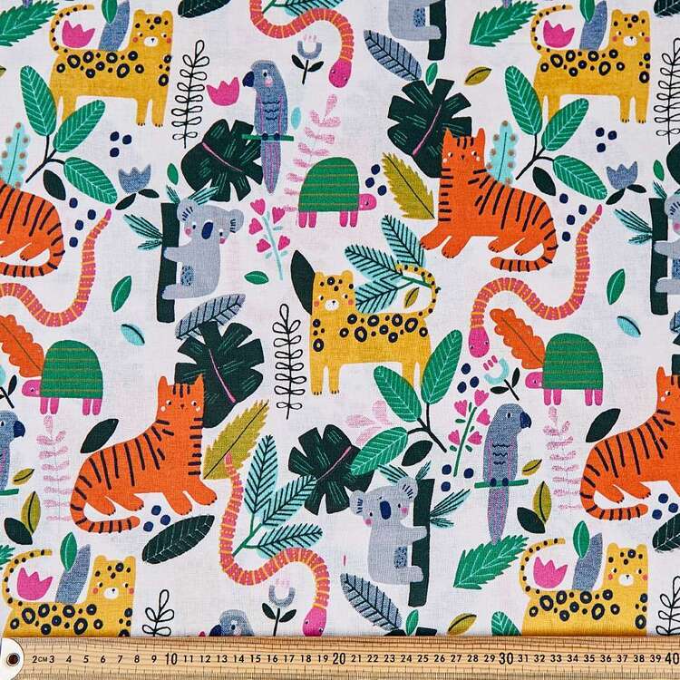 Safari Multipurpose Cotton Fabric Multicoloured 120 cm
