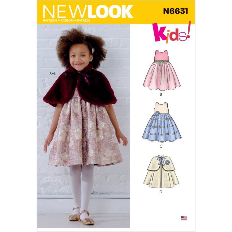 New Look Pattern N6631 Children's Dresses and Capes