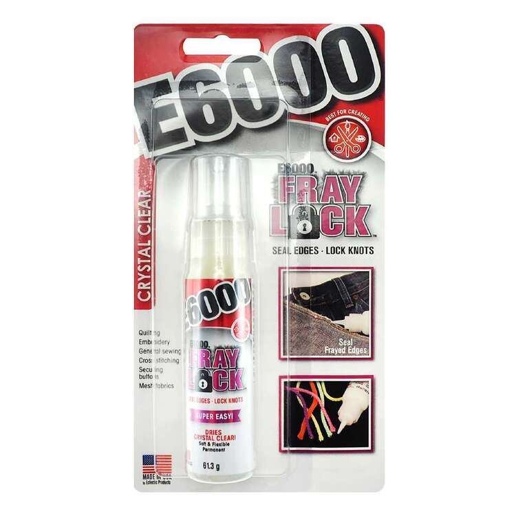 E6000 Fray Lock Clear Glue