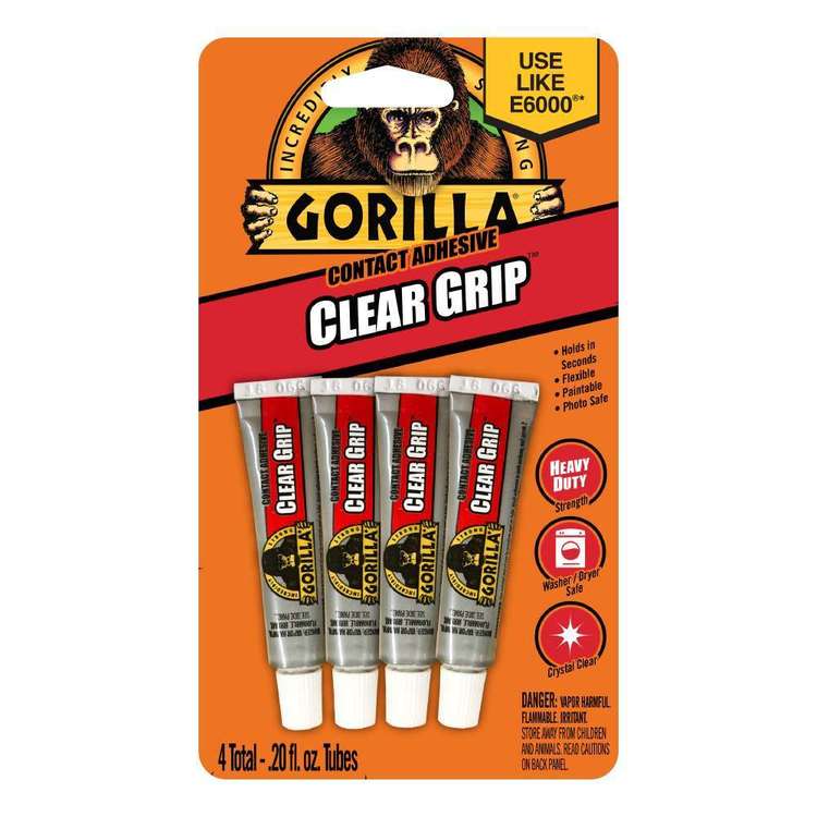 Gorilla Glue Clear Grip 4 Pack Clear