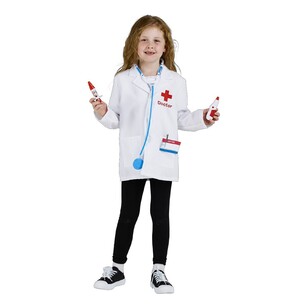 Spartys Doctor Kids Costume White 6 - 8 Years