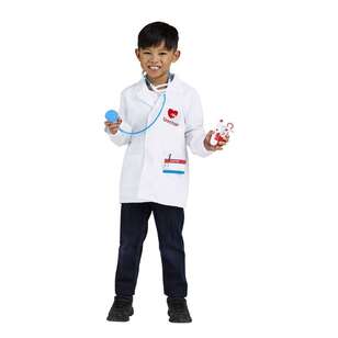Spartys Doctor Kids Costume White 6 - 8 Years