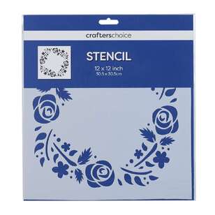 Crafters Choice Large Wreath Stencil Wreath 12 x 12 in