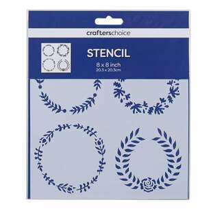 Crafters Choice Small Wreath Stencil Wreath 8 x 8 in