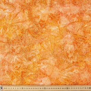 Metallic Swirls Indonesian Batik Orange 112 cm