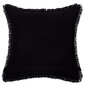 KOO Home Hudson Yarn Dyed Cushion Cover Black 50 x 50 cm