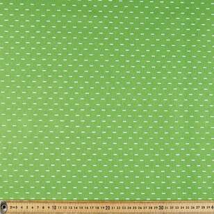 Spring Fling Dash Printed 112 cm Cotton Blender Fabric Fern Green 112 cm