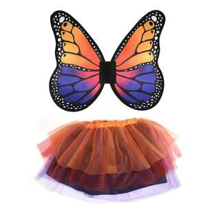 Spartys Butterfly Kids Costume Kit Multicoloured
