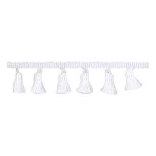 Simplicity Tassel Fringe By The Spool White 31.7 mm