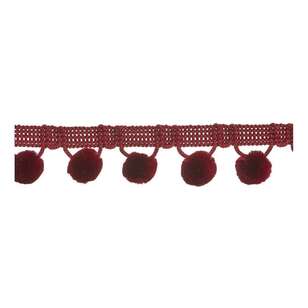 Simplicity Ball Fringe By The Spool Wine 28.6 mm