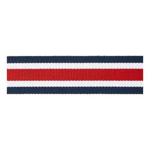 Simplicity Striped Cotton Belting Red, White & Blue 50.8 mm