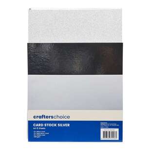 Crafters Choice Card Stock 15 Pack Silver A4