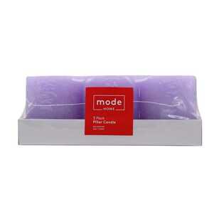Mode 3 Pack Lavender Scented Pillar Candle Lavender 7 x 8 cm