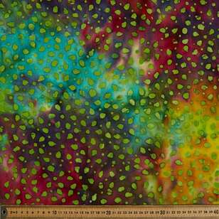 Indian Batik Spots Red & Green 112 cm