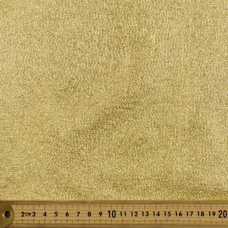 Party Paly Light Polyester Lurex Lame Fabric Gold 110 cm