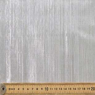 Party Play Smooth Polyester Lurex Lame Fabric Silver 105 cm