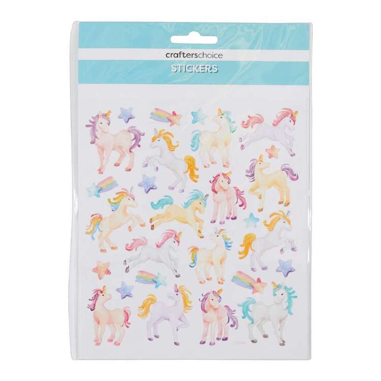 Crafters Choice Unicorn Stickers Multicoloured