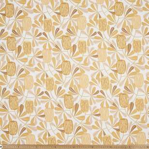 Jocelyn Proust Weatherproof Lined Banksia Canvas Mustard 150 cm