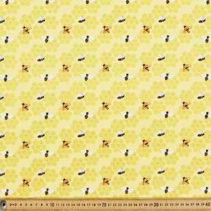Home is Where Your Honey Is Bee 112 cm Cotton Fabric Yellow 112 cm