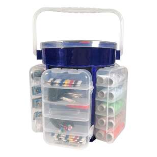 6 Compartment Sewing Kit Royal Blue