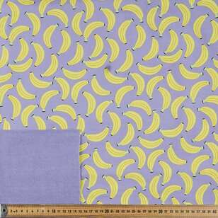 Bananas Printed 148 cm Soft Shell Fleece Fabric Multicoloured 148 cm