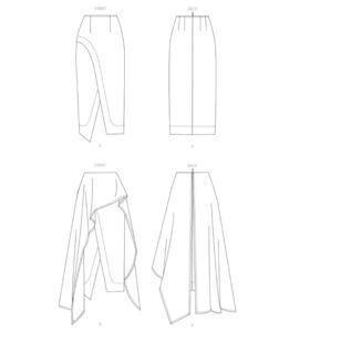 Vogue Sewing Pattern V1683 Misses' Skirts White