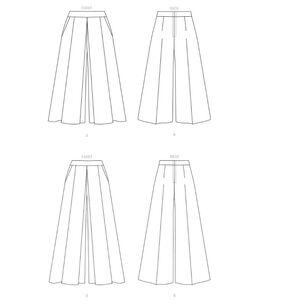 Vogue Sewing Pattern V1685 Misses' Pants White