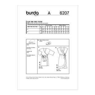 Burda Pattern 6207 Misses' Pull-On Dresses With Variations 8 - 18