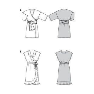 Burda Pattern 6207 Misses' Pull-On Dresses With Variations 8 - 18