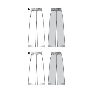 Burda Pattern 6229 Misses' Pull-On Pants In Two Lengths 8 - 18