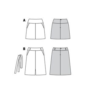 Burda Pattern 6235 Misses' Skirt In Two Lengths 8 - 18