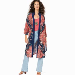 Burda Pattern 6244 Misses' Kimono-Style Coat Or Jacket 8 - 18