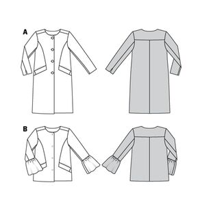 Burda Pattern 6248 Misses' Lined Coat Or Jacket 8 - 18