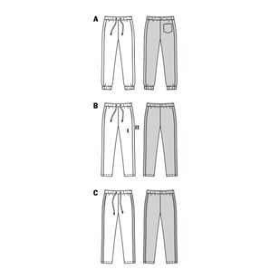 Burda Pattern 9300 Children's Jogger-Style Pants 7 - 14