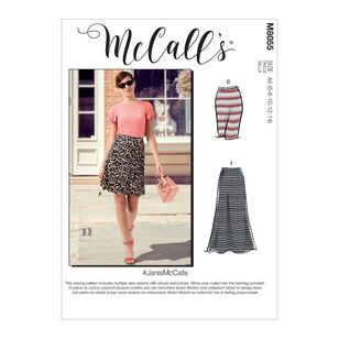 McCall's Sewing Pattern M8055 Misses' Skirts White
