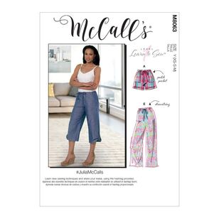 McCall's Pattern M8063 #JuliaMcCalls - Misses' Drawstring Shorts and Pants with Pockets