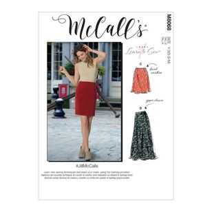 McCall's Sewing Pattern M8068 Misses' Skirts White