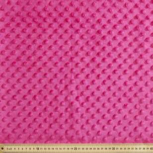 Plain 150 cm Minky Dot Polar Fleece Fabric Hot Pink
