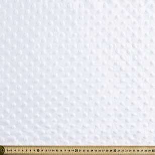 Plain 150 cm Minky Dot Polar Fleece Fabric White 150 cm