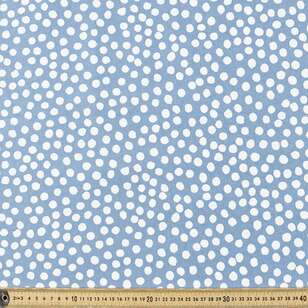 Dots Printed 112 cm Buzoku Cotton Duck Fabric Duck Egg 112 cm