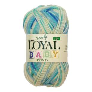 Naturally Loyal 4Ply Baby Prints Yarn 81140 Blue Aqua 50 g