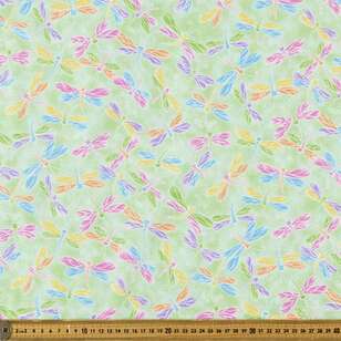 Flutters Many Dragonflies Cotton Fabric Yellow 112 cm