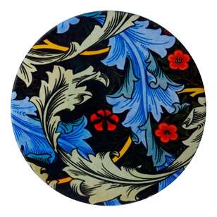 Casa Domani William Morris Blue Acanth 10 cm Ceramic Coaster Multicoloured 10 cm Round