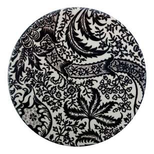 Casa Domani William Morris Black Seaweed 10 cm Ceramic Coaster Multicoloured 10 cm Round
